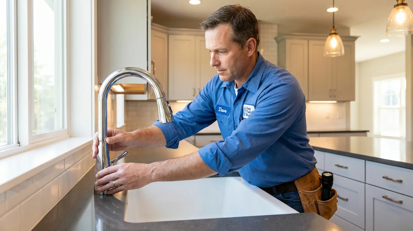Kitchen faucet installation by Johns Plumbing LLC in Queens