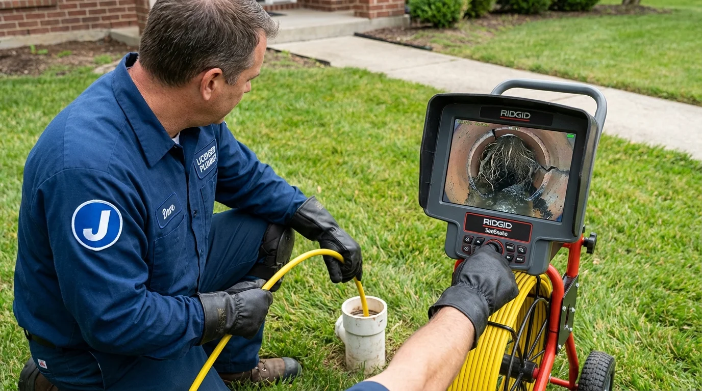 Sewer camera inspection being performed by Johns Plumbing LLC in Queens